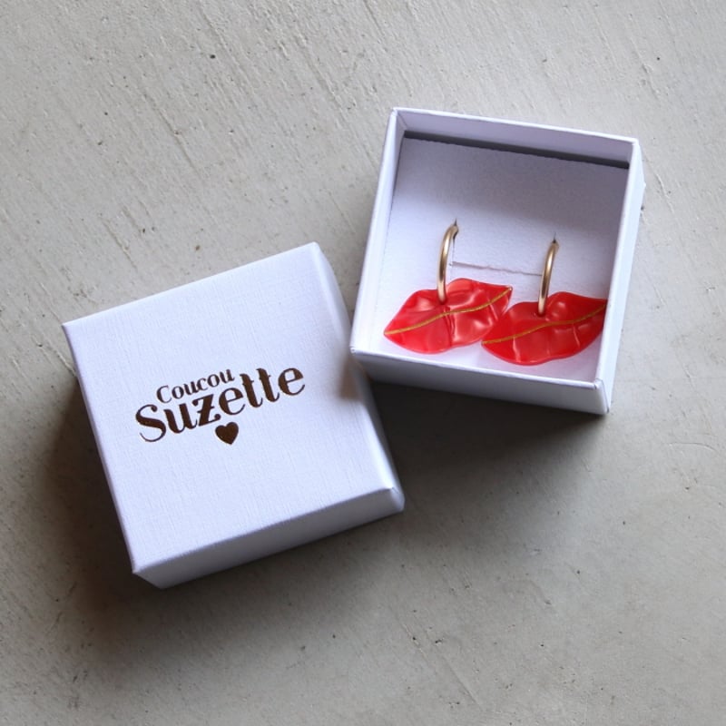 ククシュゼット 正規商品 ピアス レディース 2個売り 両耳用 リップ 唇