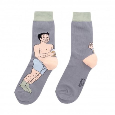 ククシュゼット 正規商品 靴下 メンズ おしゃれ 白人 フランス クルー丈 Coucou Suzette ビール腹 ソックス Beer Belly Socks (beerbellysocks)