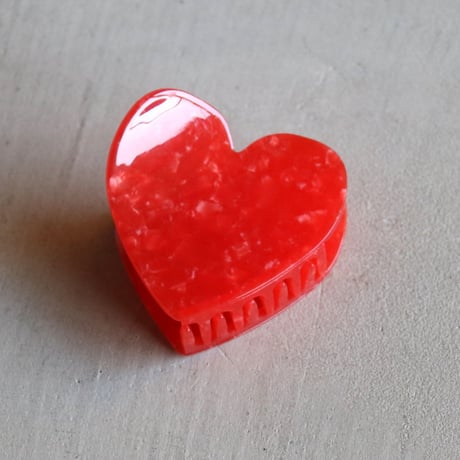 ククシュゼット 正規商品 ヘア アクセ クリップ かわいい ハート Coucou Suzette ハート ヘア クロー Heart Hair Claw レッド (heartclaw)