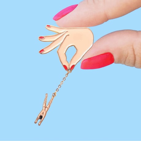 ククシュゼット 正規商品 ピンバッジ ブローチ かわいい おしゃれ フランス Coucou Suzette コウノトリ ピン Stork Pin ホワイトベイビー (poorthingpin)