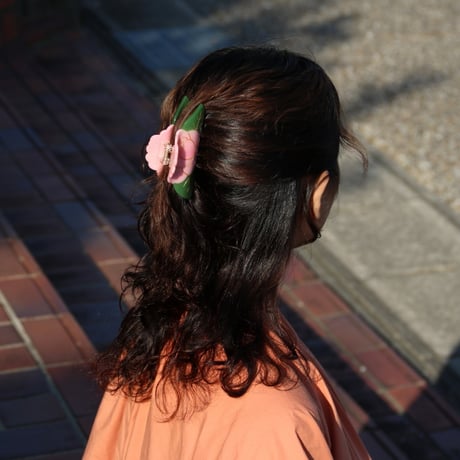 ククシュゼット 正規商品 ヘア アクセ クリップ かわいい 花 フランス Coucou Suzette 芍薬 シャクヤク ピオニー ヘア クロー ピンク (peonyclaw)