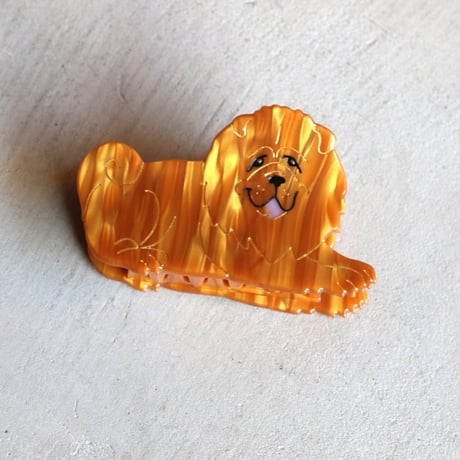 ククシュゼット 正規商品 ヘア アクセ クリップ 犬 Coucou Suzette チャウ チャウ ヘア クロー ブラウン (chowchowclaw)