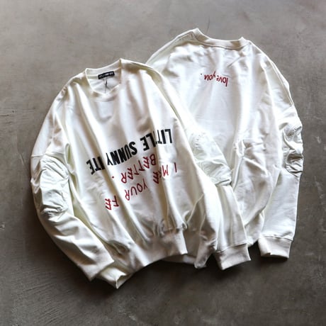 LITTLE SUNNY BITE / message big sweat top / lsbltop016a
