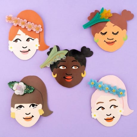 ククシュゼット 正規商品 ヘアアクセ クリップ ピン ヘアピン 花 フランス Coucou Suzette 水仙 ヘア クリップ イエロー(daffodilclip)