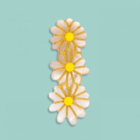 ククシュゼット 正規商品 ヘアアクセ クリップ ピン ヘアピン 花 フランス Coucou Suzette デイジー ヘア クリップ ホワイト(daisyclip)