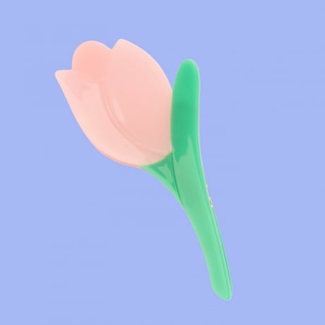 ククシュゼット 正規商品 ヘア アクセ クリップ かわいい 花 フランス Coucou Suzette チューリップ ヘア クロー ピンク(singletulipclaw)