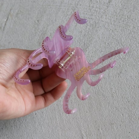 ククシュゼット 正規商品 ヘア アクセ クリップ かわいい 海 夏 魚 生き物 フランス Coucou Suzette タコ ヘア クロー パープル(octopusclaw)