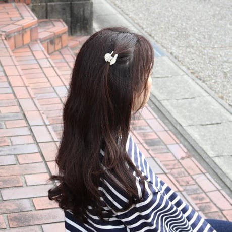 Coucou Suzette / White Mini Heart Hair Claw / whminiheartclaw