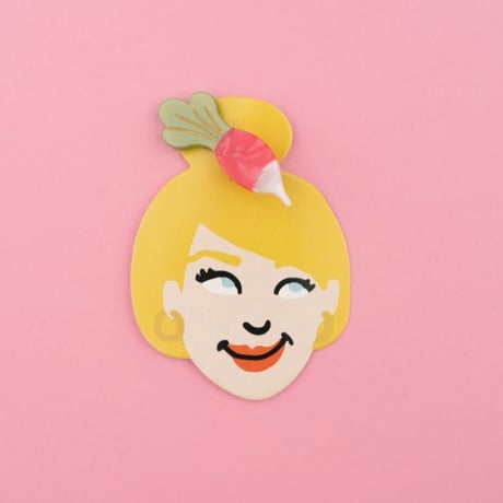 ククシュゼット 正規商品 ヘアアクセ クリップ ピン ヘアピン 野菜 フランス Coucou Suzette ラディッシュ ヘア クリップ ピンク(radishclip)