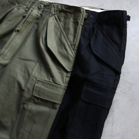 アメリカ軍 ミリタリー パンツ Ｍ65 フィールド パンツ M65 Field pants ユニセックス ブラック/オリーブ BLACK/OLIVE 2色展開 2024秋冬新作(24ss003)