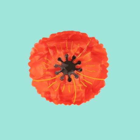 ククシュゼット 正規商品 ヘア アクセ クリップ かわいい 花 フランス ギフト Coucou Suzette ポピー ヘア クロー Poppy Hair Claw レッド (poppyclaw)