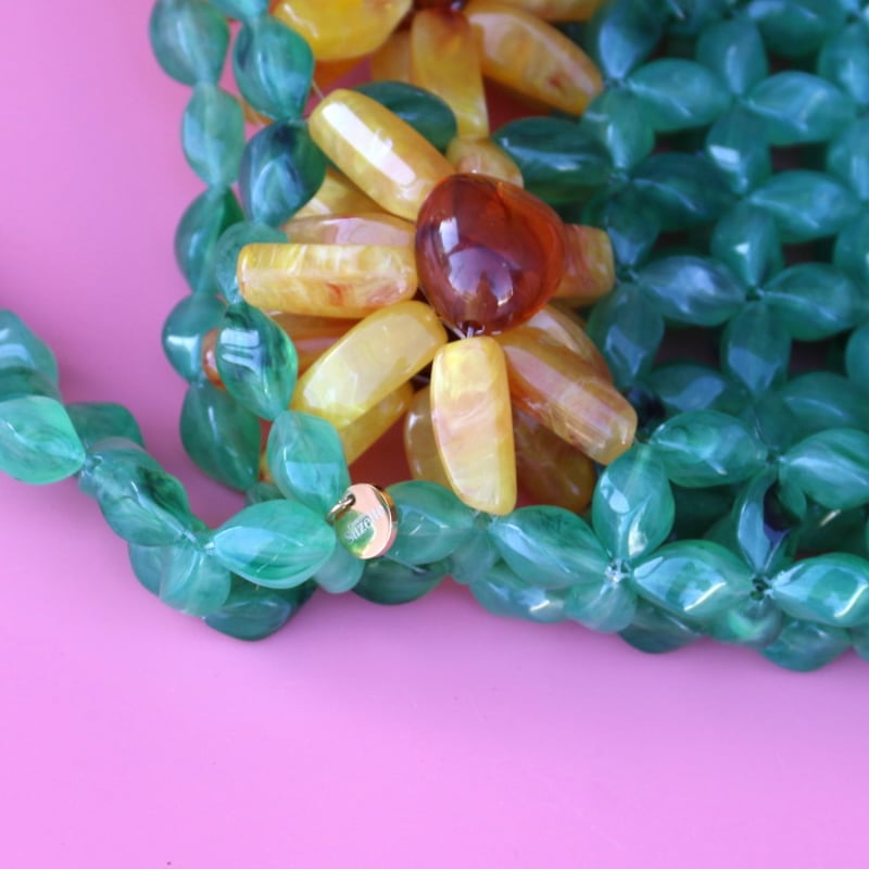 ククシュゼット 正規商品 ビーズ バッグ ショルダー かわいい 花