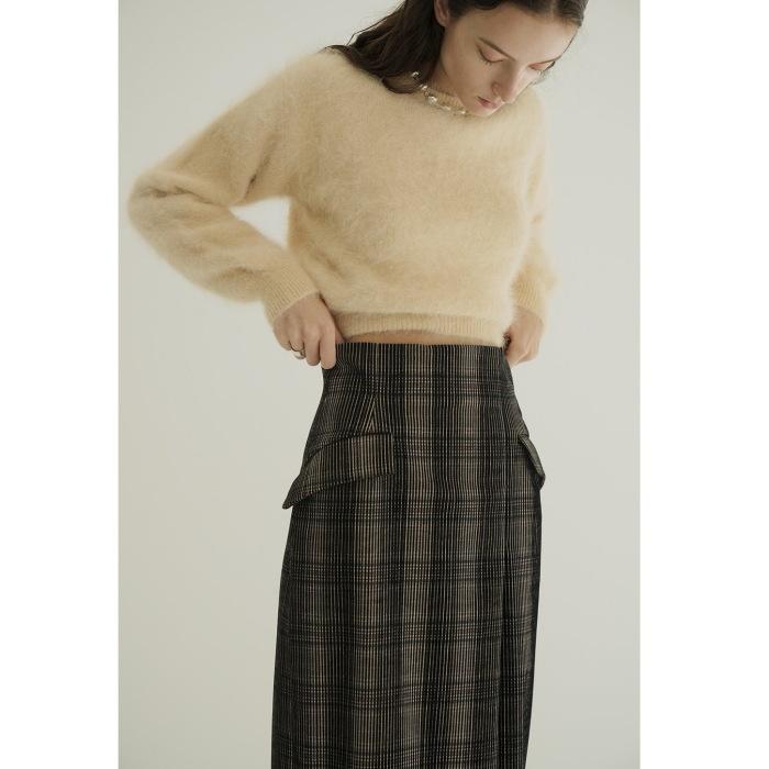 CLANE / H/W TUCK MAXI SKIRT / 171096202 | CHARGER CLANE / H/W TUCK MAXI SKIRT / 171096202 | CHARGER