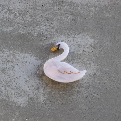 ククシュゼット 正規商品 ヘア アクセ クリップ ピン ヘアピン かわいい 鳥 フランス Coucou Suzette 白鳥 ハクチョウ ヘア クリップ ホワイト(swanclip)
