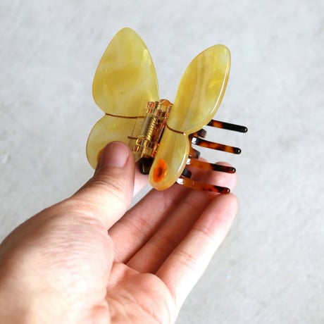 ククシュゼット 正規商品 ヘア アクセ クリップ 蝶 虫 かわいい ギフト Coucou Suzette 黄色 蝶 ヘア クロー イエロー(yebutterflyclaw)