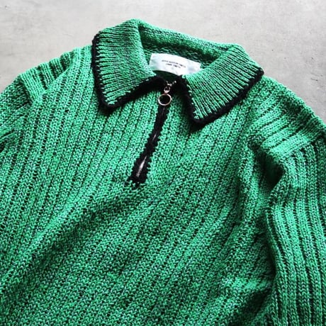 JOHN MASON SMITH / 3G KNIT HALF ZIP POLO SHIRT SOLID / 25skn608s