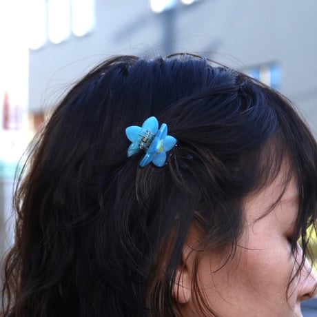 ククシュゼット 正規商品 ヘア ミニ アクセ クリップ 花 Coucou Suzette  忘れな草 ミニ ヘアクロー ブルー(fmnminiclaw)