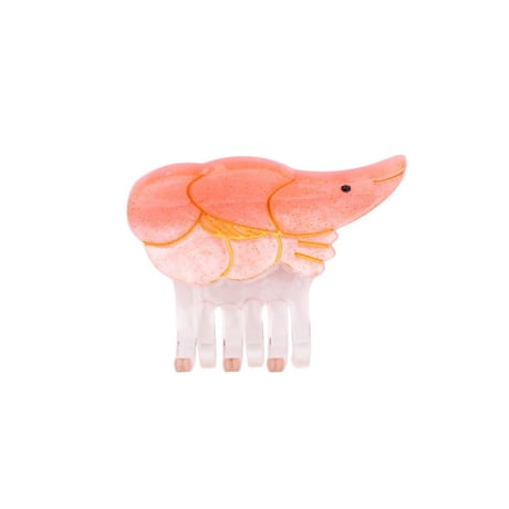ククシュゼット 正規商品 ヘア ミニ アクセ クリップ 海 夏 魚 Coucou Suzette  エビ ミニ ヘアクロー  ピンク  (shrimpminiclaw)
