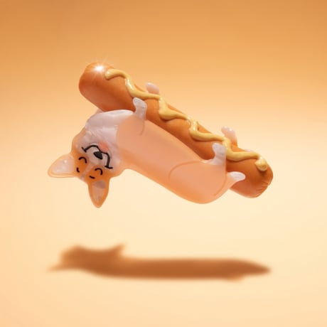 ククシュゼット 正規商品 ヘア アクセ クリップ 犬 コーギー ヘア クロー ベージュ (corgiclaw)