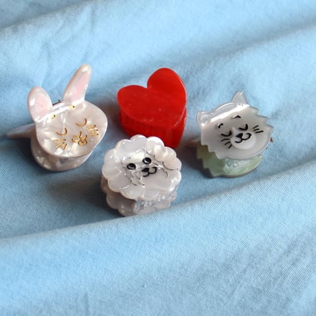 ククシュゼット 正規商品 ヘア ミニ アクセ クリップ 犬 Coucou Suzette ビションミニ ヘア クロー ホワイト(bichonminiclaw)