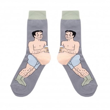 ククシュゼット 正規商品 靴下 メンズ おしゃれ 白人 フランス クルー丈 Coucou Suzette ビール腹 ソックス Beer Belly Socks (beerbellysocks)