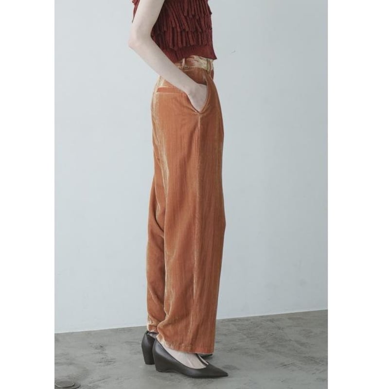CLANE / VELOR TUCK WIDE PANTS / 171107082or | C