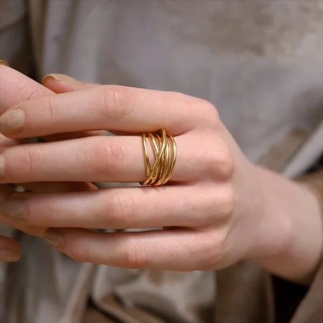 TEN. 正規商品 ユニセックス アクセサリー テン ビロウ リング シルバー/ゴールド【即日発送】(rg-0112)(rgg-0122)