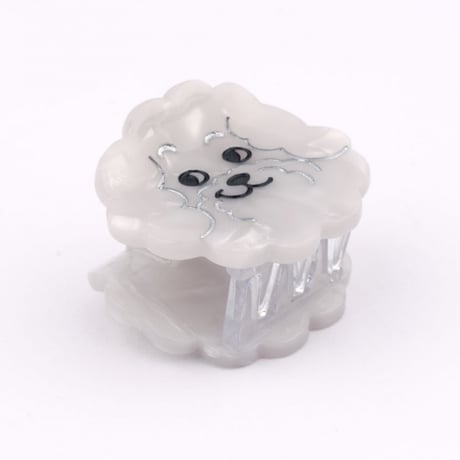 ククシュゼット 正規商品 ヘア ミニ アクセ クリップ 犬 Coucou Suzette ビションミニ ヘア クロー ホワイト(bichonminiclaw)