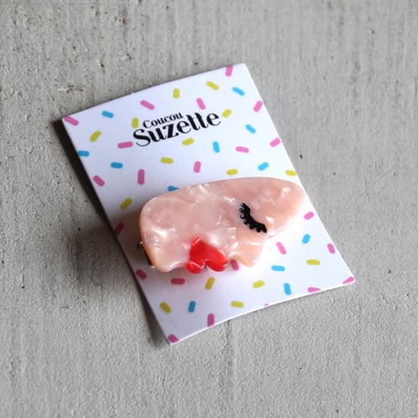 ククシュゼット 正規商品 ヘアアクセ クリップ ピン ヘアピン 顔 フランス Coucou Suzette フェイス ヘア クリップ ホワイト(whfaceclip)