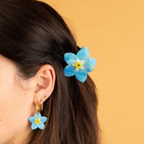 ククシュゼット 正規商品 ピアス レディース 両耳用 花 かわいい フランス 忘れな草 イヤリング ブルー (fmnear)