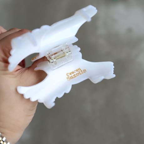 ククシュゼット 正規商品 ヘア アクセ クリップ かわいい 鳥 フランス Coucou Suzette ハト ヘア クロー ホワイト (doveclaw)