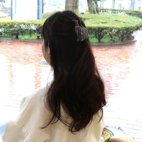 ククシュゼット 正規商品 ヘア アクセ クリップ 犬 Coucou Suzette  ウィペット ヘア クロー グレー ( whippetclaw)