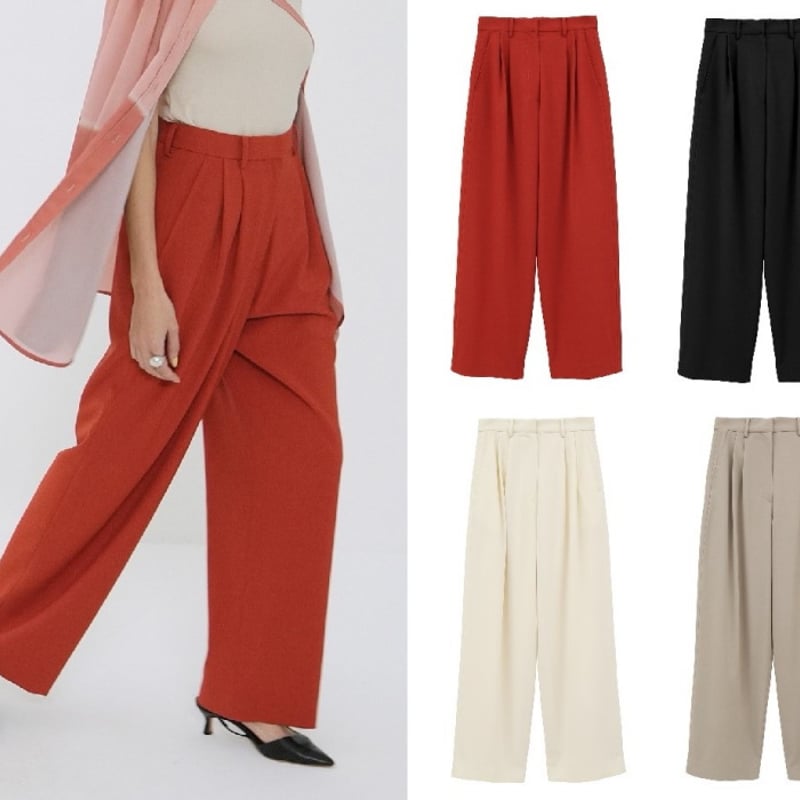 【CLANE/クラネ】BASIC TUCK PANTS 赤 第二弾 22SS先行予約アイテム紹介 Part3】CLANE定番のベーシック