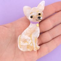 ククシュゼット 正規商品 ヘア アクセ クリップ 犬 チワワ ヘア クロー ベージュ (chihuahuaclaw)