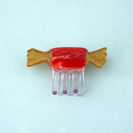 Coucou Suzette / Red Christmas Candy Mini Hair Claw / redchristmascandyminiclaw