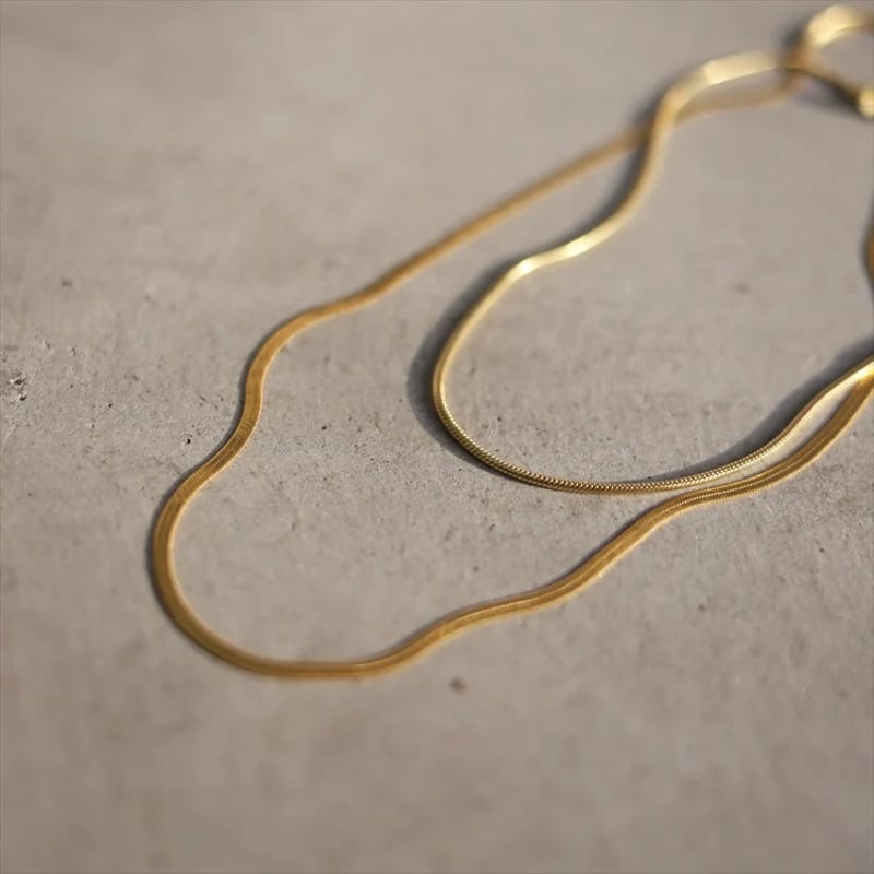 TEN. テン　ゴールド ネックレス　ラウンドスネークチョーカー　GD ラウンドスネークチョーカー GD