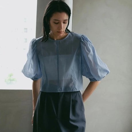 MANOF / SHEER GATHER BLOUSE / 891224002