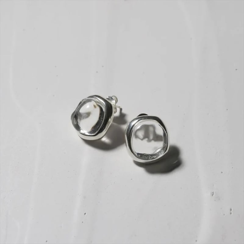 TEN.ピアス　陶器　シルバー TEN.ピアス 陶器 シルバー