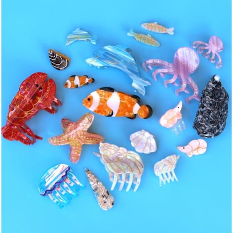 ククシュゼット 正規商品 ヘア アクセ クリップ ピン かわいい 海 夏 魚 Coucou Suzette カクレクマノミ ヘア クリップ オレンジ(clownfishclip)