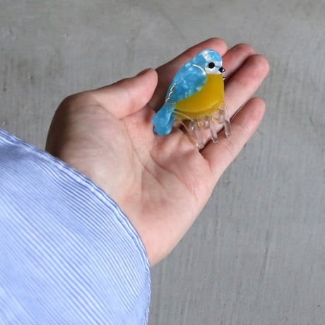 ククシュゼット 正規商品 ヘア ミニ アクセ クリップ 鳥 シジュウカラ Coucou Suzette アオガラ ミニ クロー ブルー×イエロー(bltitiminiclaw)