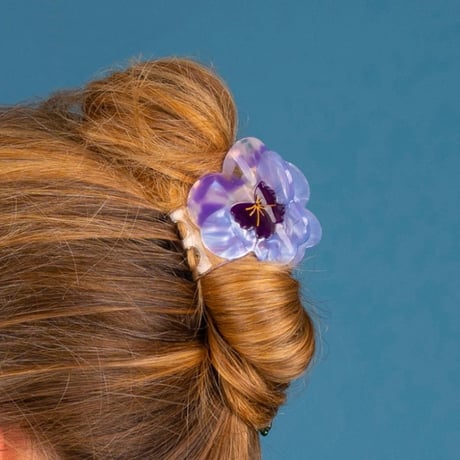 ククシュゼット 正規商品 ヘア アクセ クリップ かわいい 花 フランス Coucou Suzette パンジー ヘア クロー Pansy Hair Claw パープル (pupansyclaw)