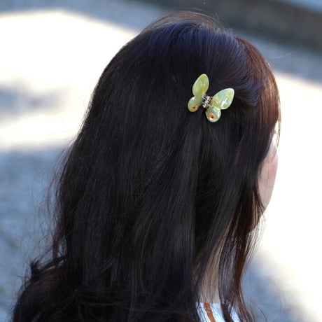 ククシュゼット 正規商品 ヘア アクセ クリップ 蝶 虫 かわいい Coucou Suzette 黄色 蝶 ミニ ヘア クロー イエロー(yebutterflyminiclaw)