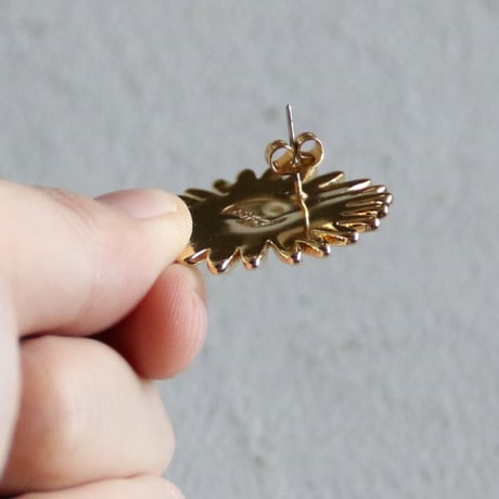 ククシュゼット 正規商品 ピアス レディース 2個売り 両耳用 花 かわいい フランス ヒマワリ イヤリング ゴールド (goldsunflowerear)