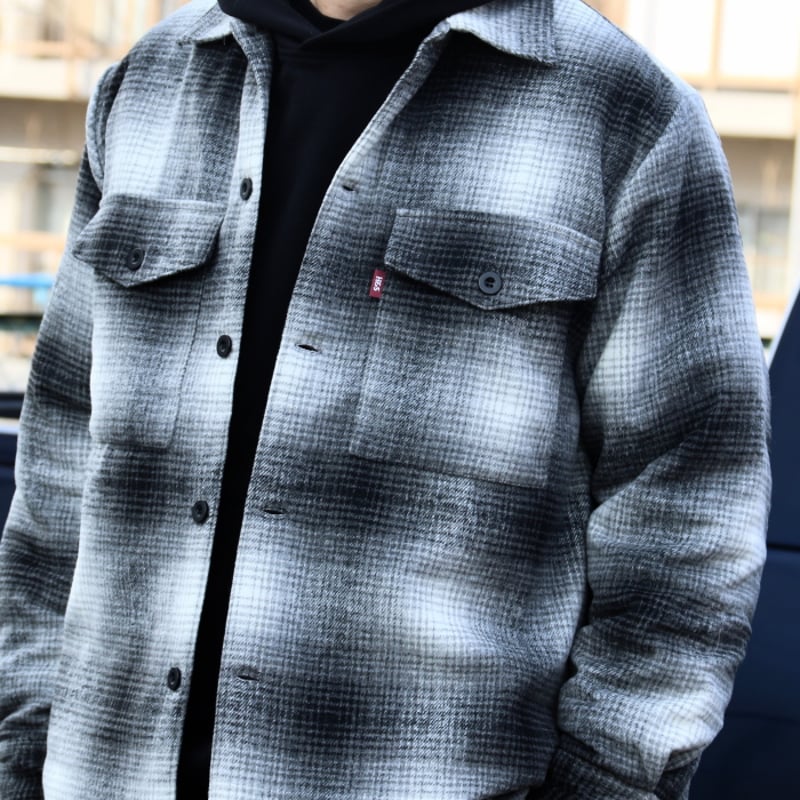 【HIDEANDSEEK】オンブレチェック CPOシャツジャケット　XL HIDEANDSEEK】オンブレチェック CPOシャツジャケットXL