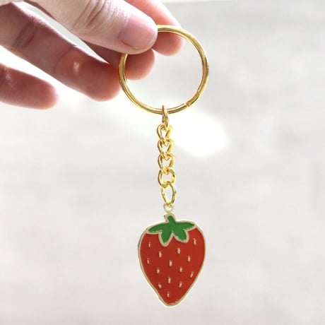 Coucou Suzette / Strawberry Key Ring  / strawberrykeyring