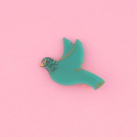 ククシュゼット 正規商品 ヘア アクセ クリップ ヘアピン かわいい 鳥 Coucou Suzette グリーン バード ヘア クリップ グリーン (grbirdclip)