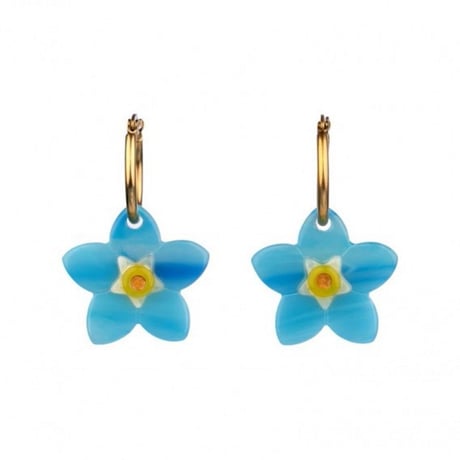 ククシュゼット 正規商品 ピアス レディース 両耳用 花 かわいい フランス 忘れな草 イヤリング ブルー (fmnear)