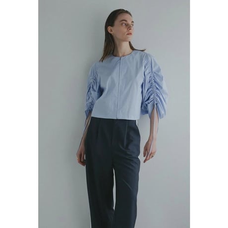 MANOF / DRAWSTRING SLEEVE SHORT BLOUSE / 891224132