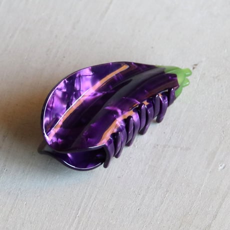 ククシュゼット 正規商品 ヘア アクセ クリップ Coucou Suzette ナス なす ヘア クロー パープル  (eggplantclaw)