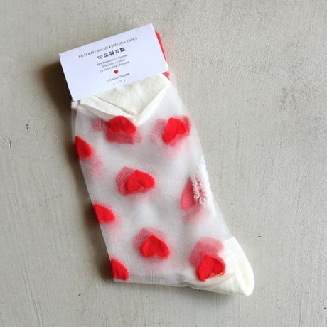 Coucou Suzette / ハート シアー ソックス / heartshsocks